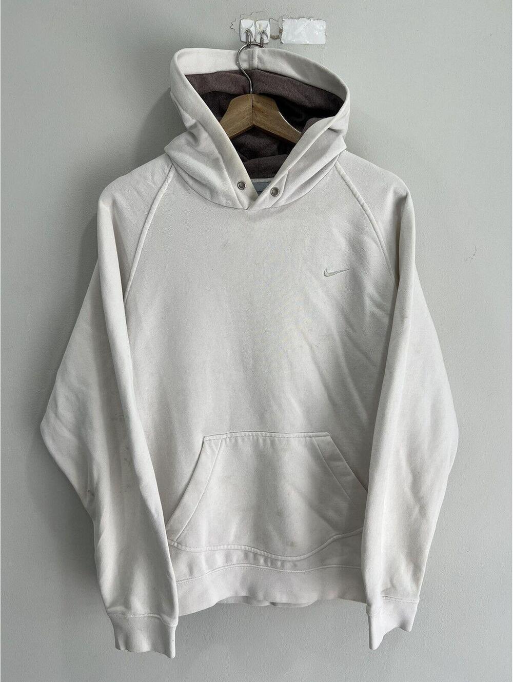 Vintage Nike Pullover Hoodie Sweater Swoosh Check